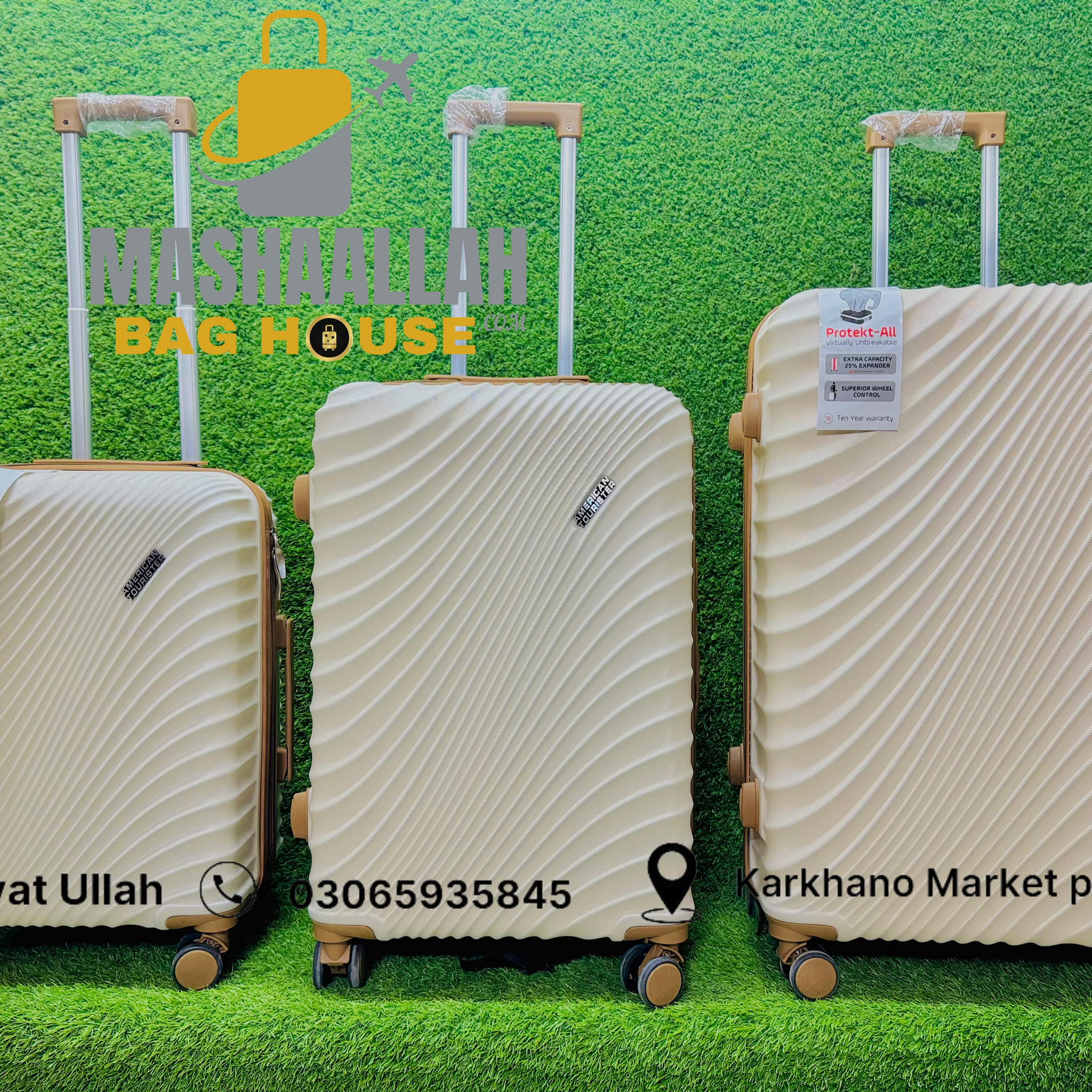 American tourister 3 pics luggage set