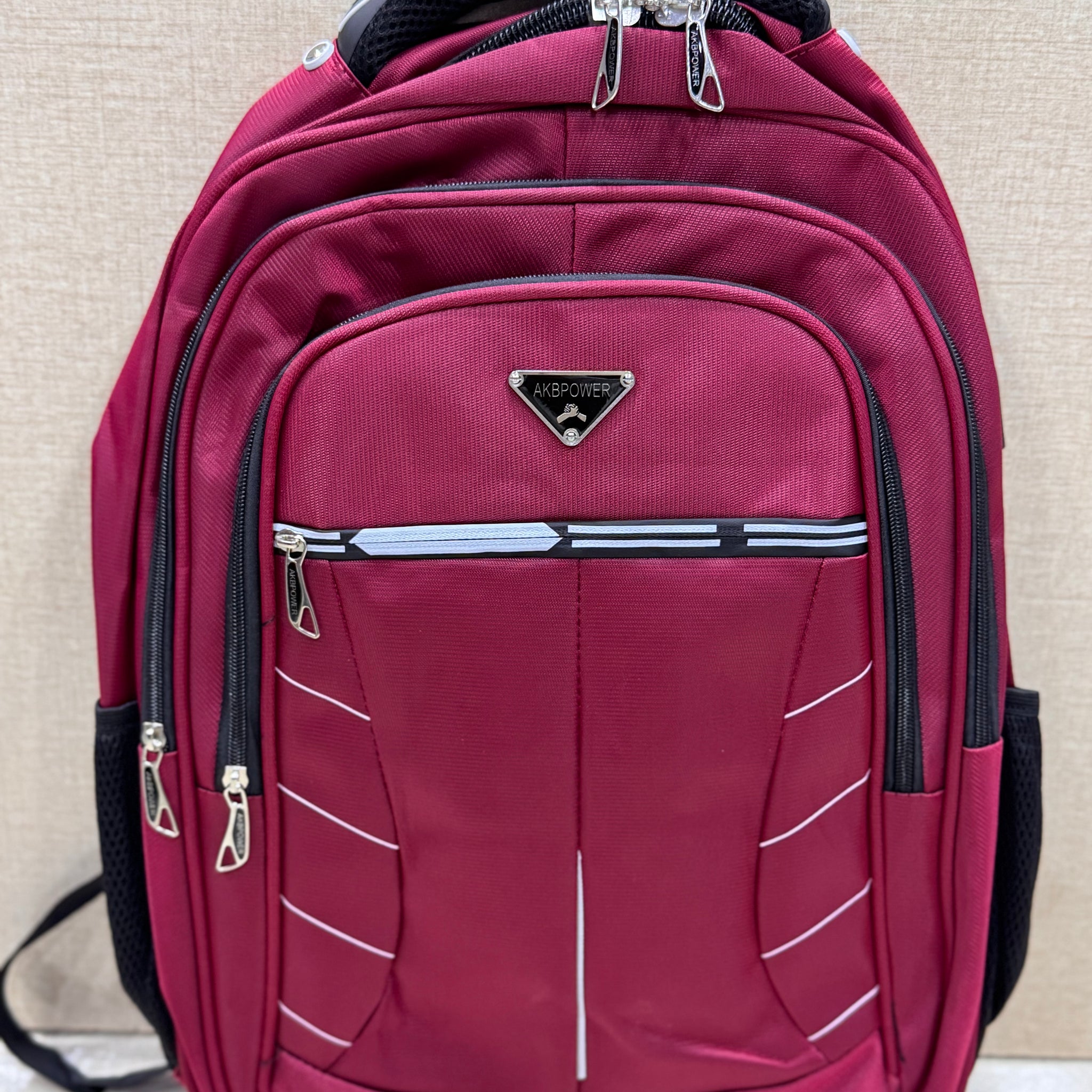 This is a pure leather school bag.