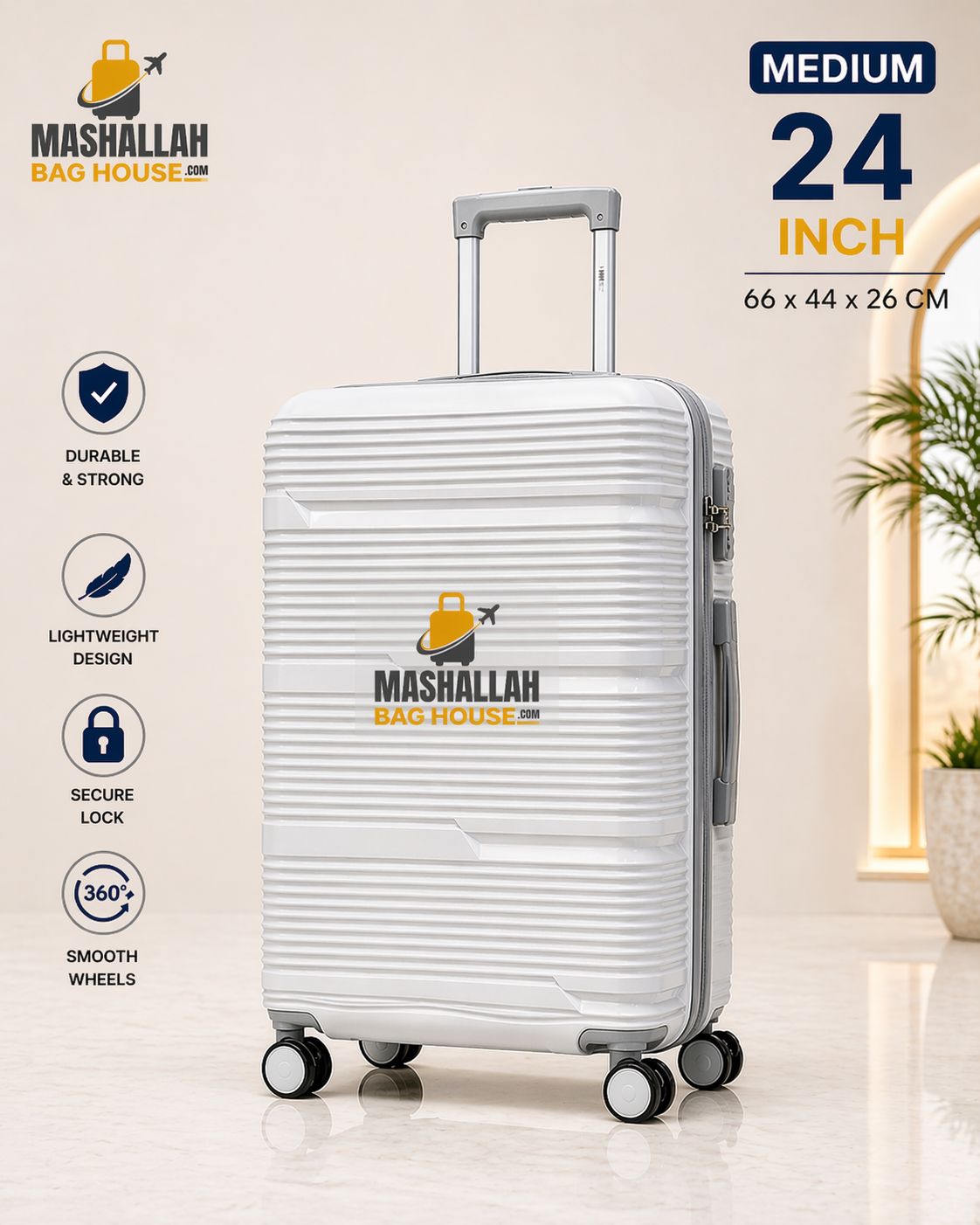 AeroLite 3-Piece Luggage Set – Ultra Lightweight, Durable Hard Shell