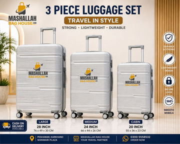 AeroLite 3-Piece Luggage Set – Ultra Lightweight, Durable Hard Shell