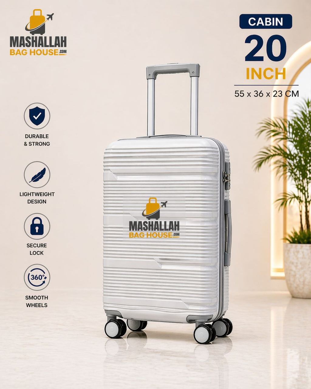 AeroLite 3-Piece Luggage Set – Ultra Lightweight, Durable Hard Shell