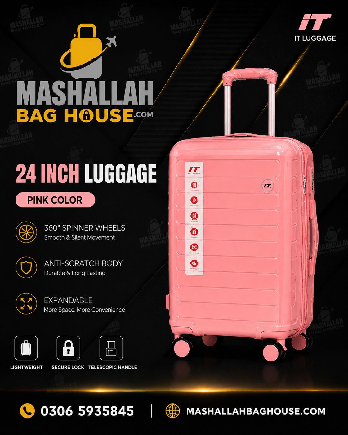 IT Premium 3 PCS Unbreakable Luggage Set ✈️