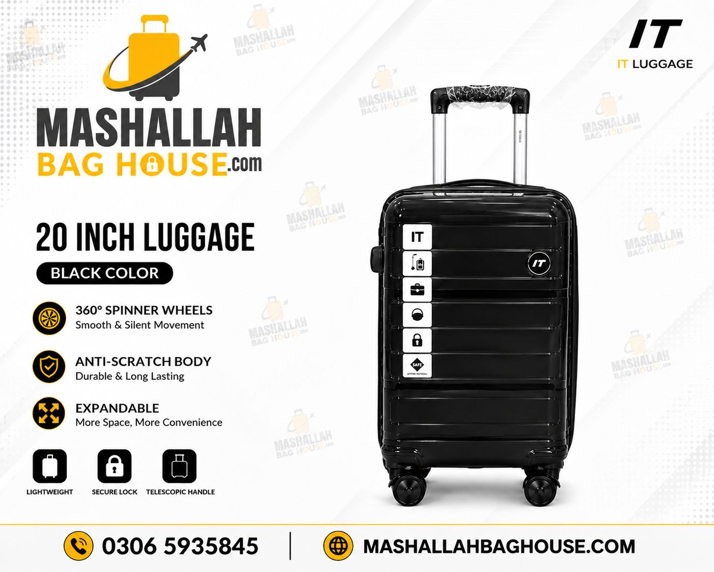 IT Premium 3 PCS Unbreakable Luggage Set ✈️