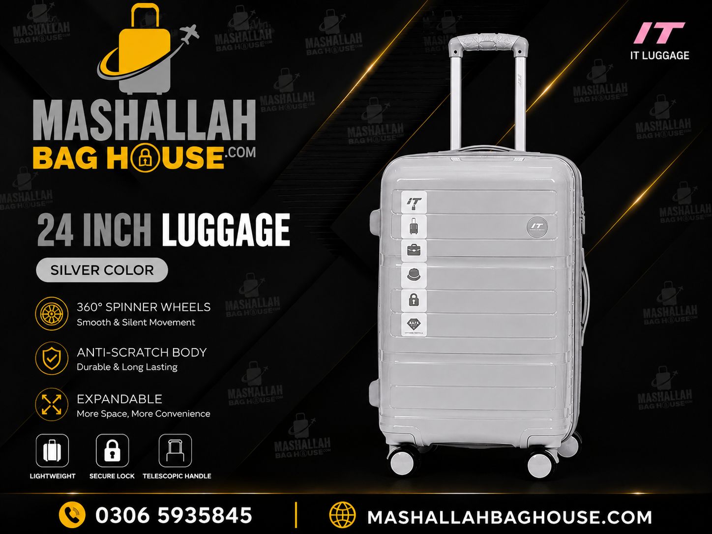 IT Premium 3 PCS Unbreakable Luggage Set ✈️