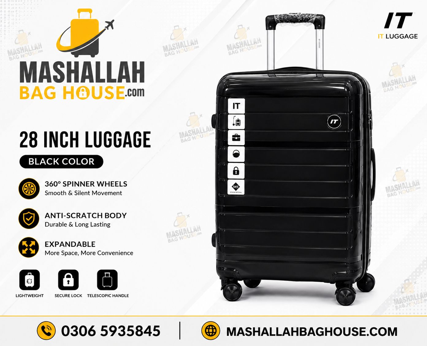 IT Premium 3 PCS Unbreakable Luggage Set ✈️