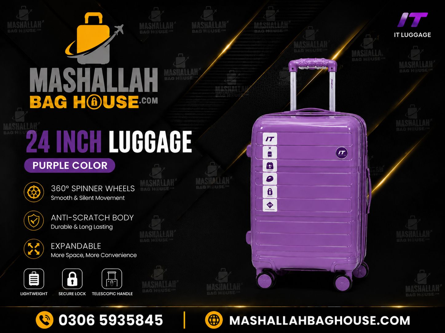 IT Premium 3 PCS Unbreakable Luggage Set ✈️