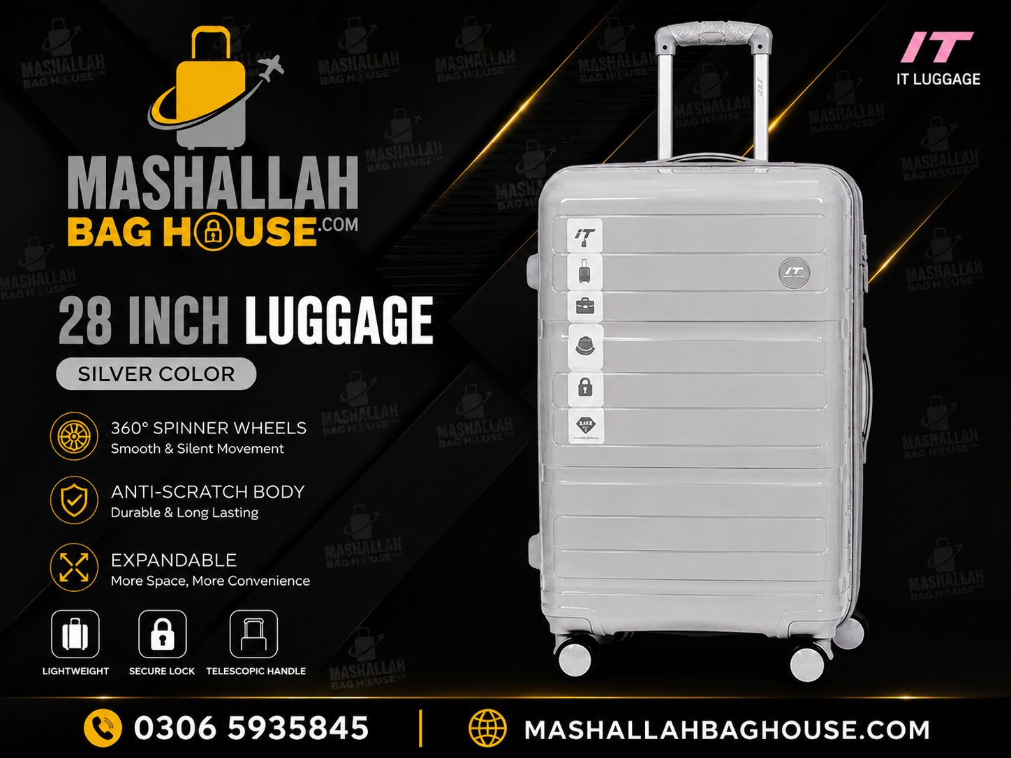 IT Premium 3 PCS Unbreakable Luggage Set ✈️