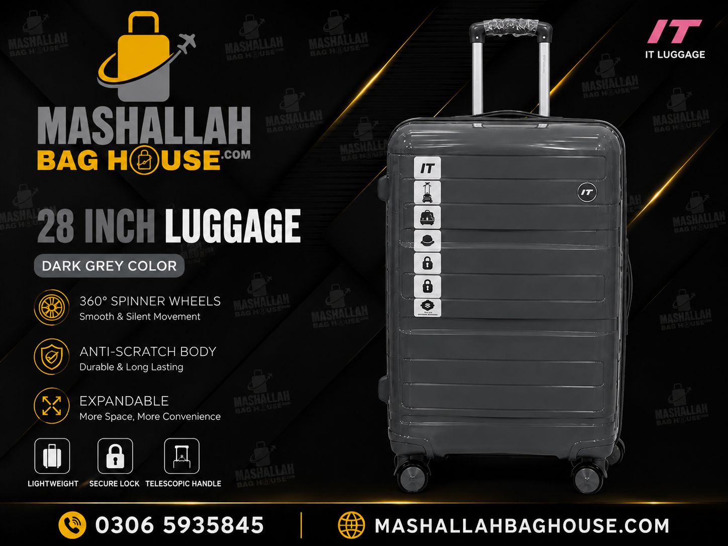 IT Premium 3 PCS Unbreakable Luggage Set ✈️