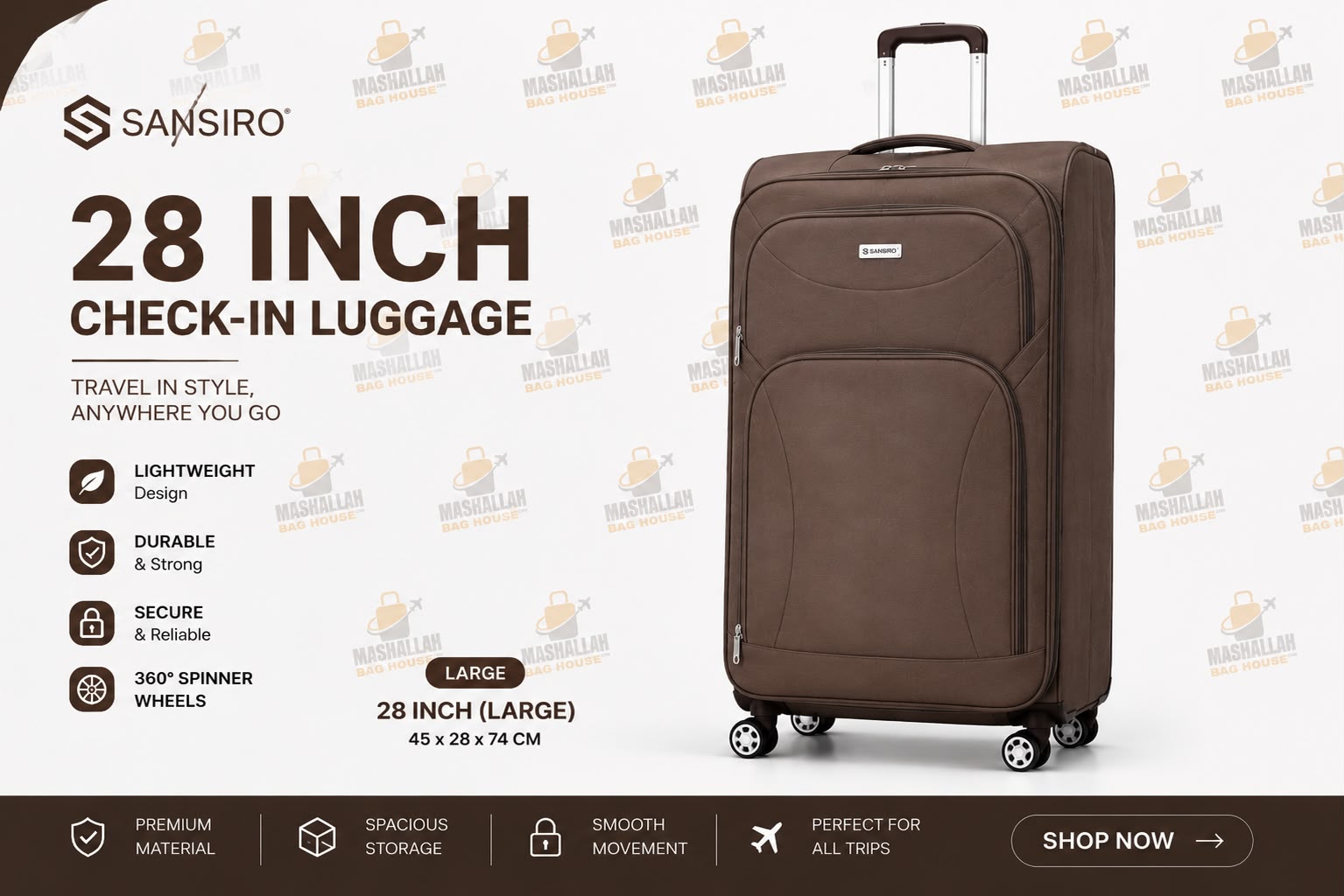 Travel Tough. Pack More. – Sansiro 4PCS Luggage Set