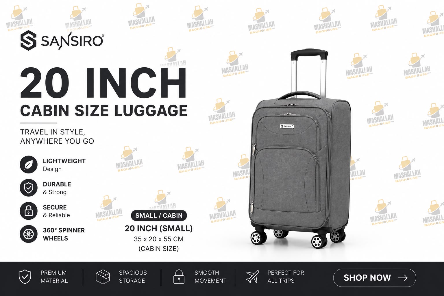Travel Tough. Pack More. – Sansiro 4PCS Luggage Set