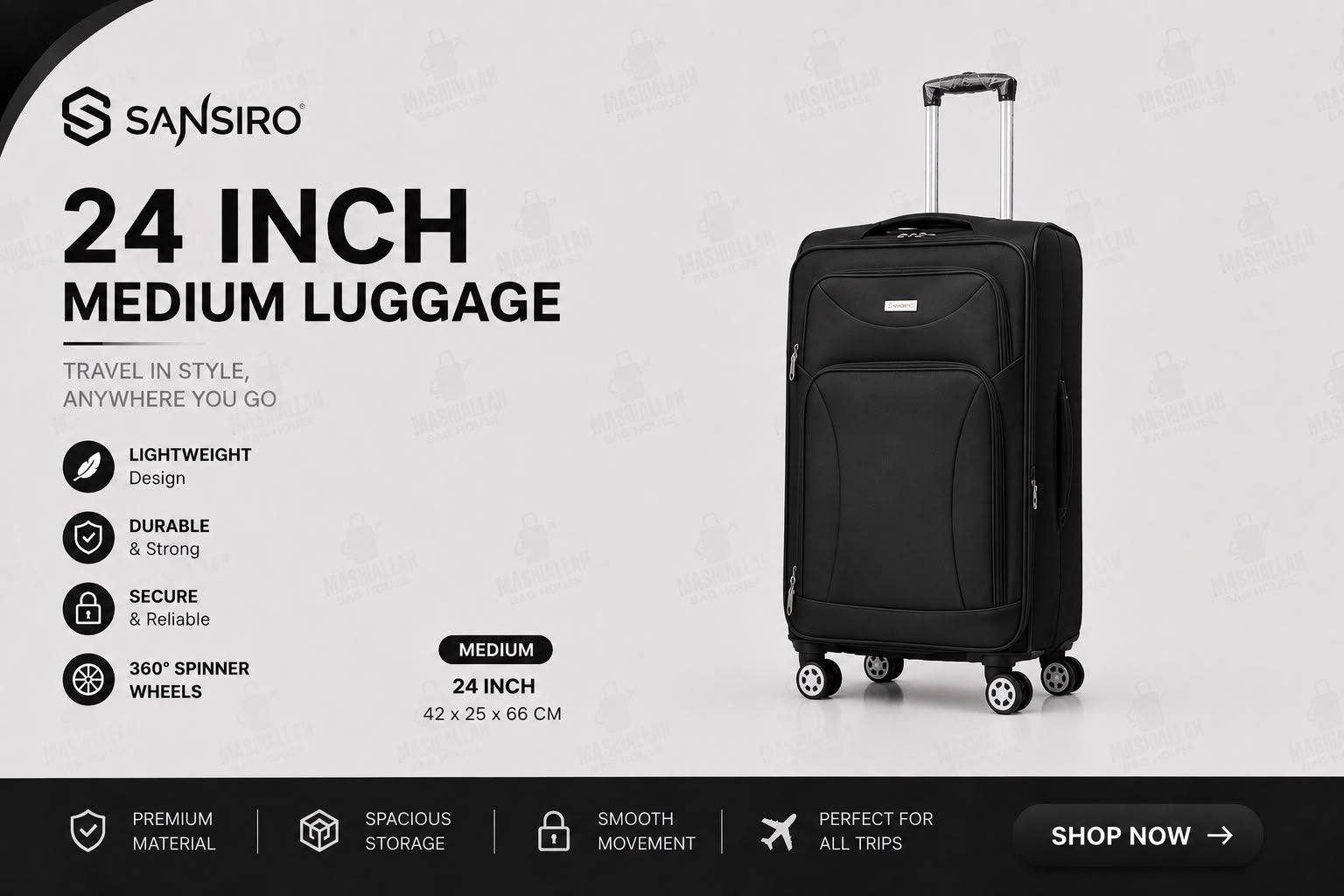 Travel Tough. Pack More. – Sansiro 4PCS Luggage Set