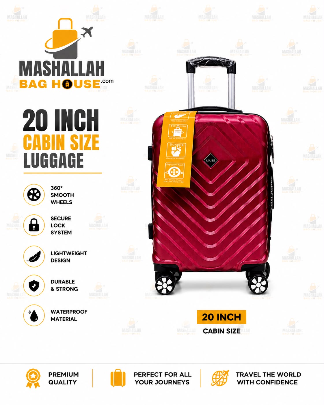 Lojel Premium 3-Piece Luggage – Lightweight