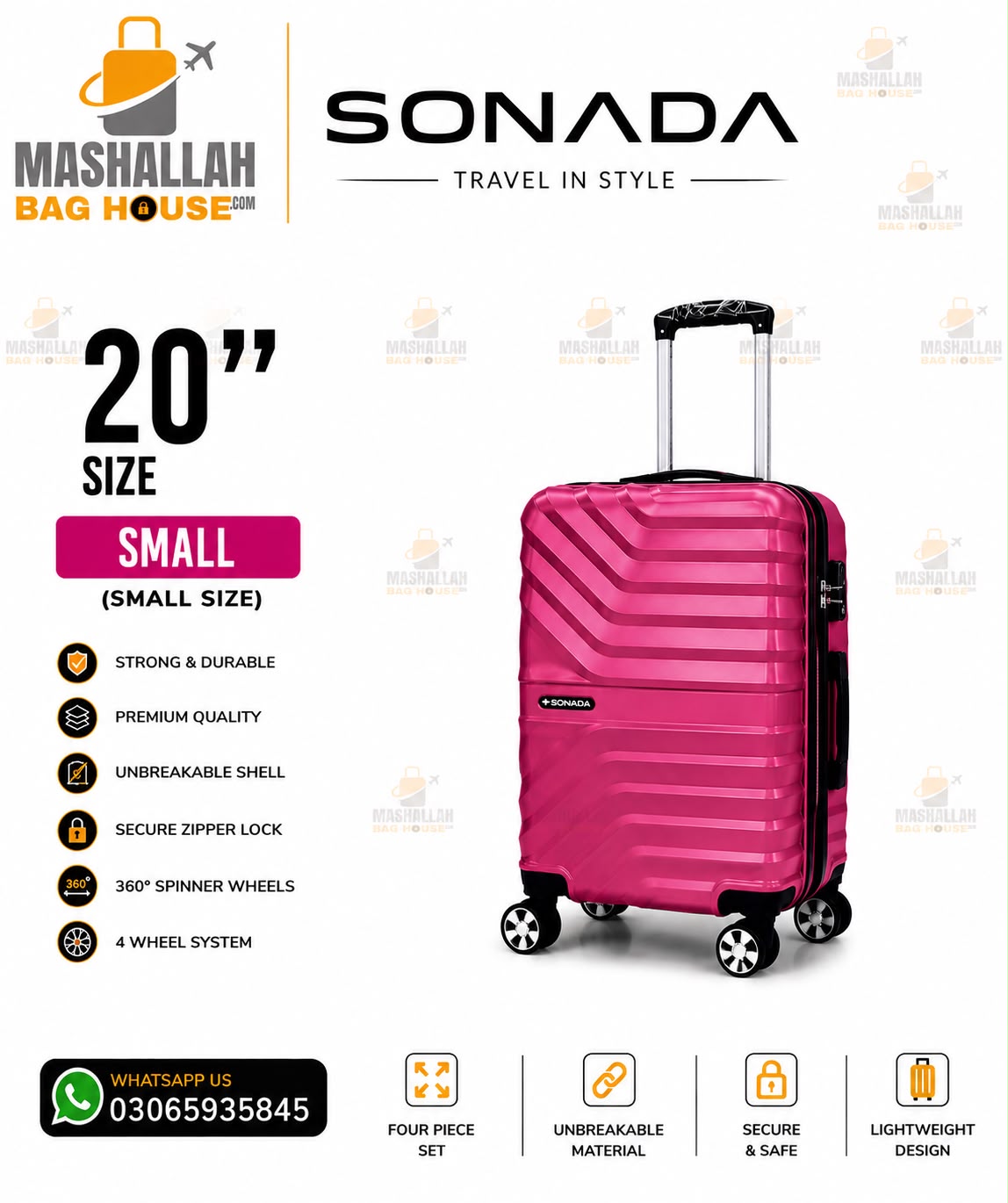 SONADA™ Signature Collection 4-Piece Premium Luggage