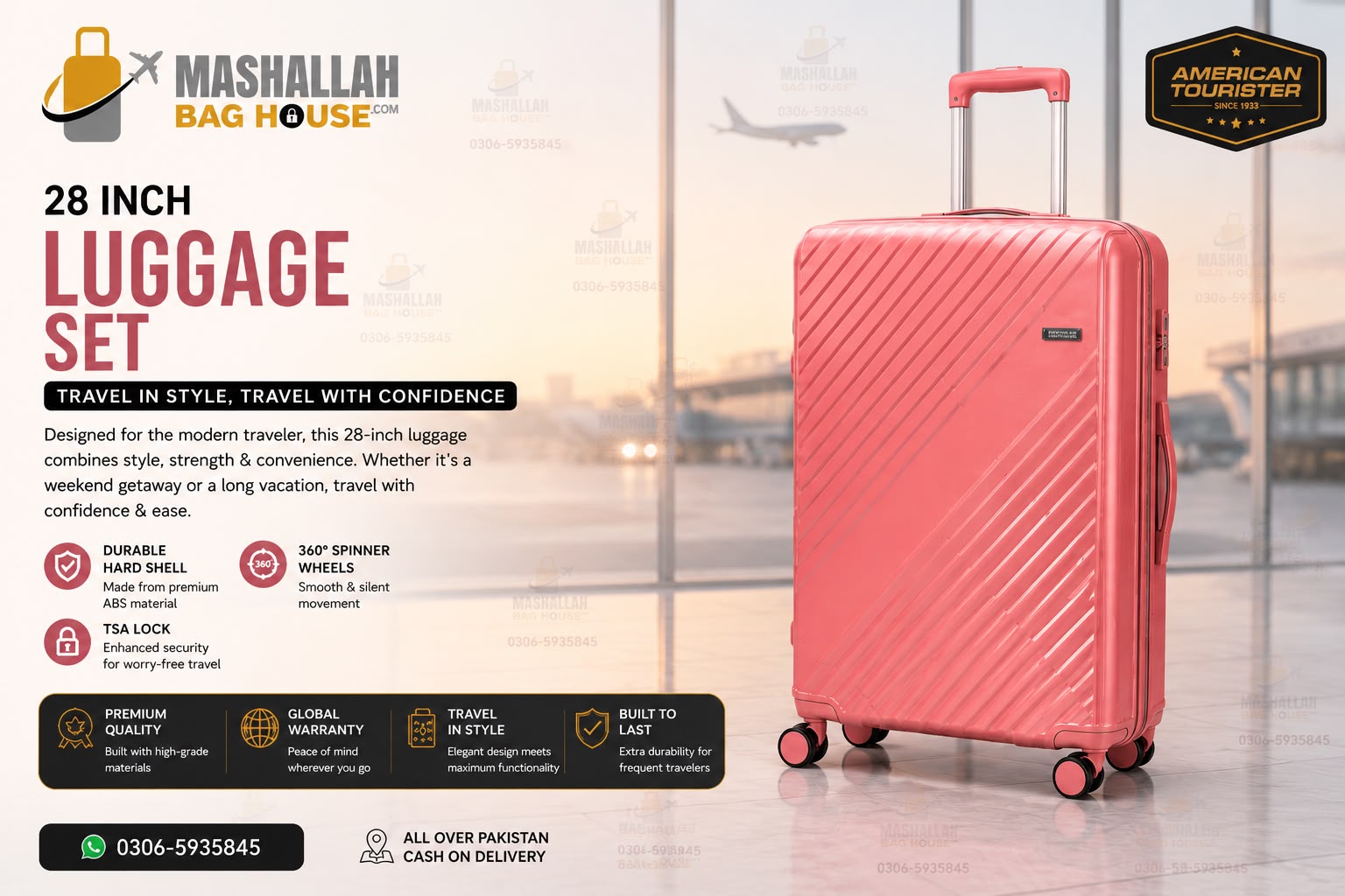 American Tourister 3-Piece ABS Hard Shell