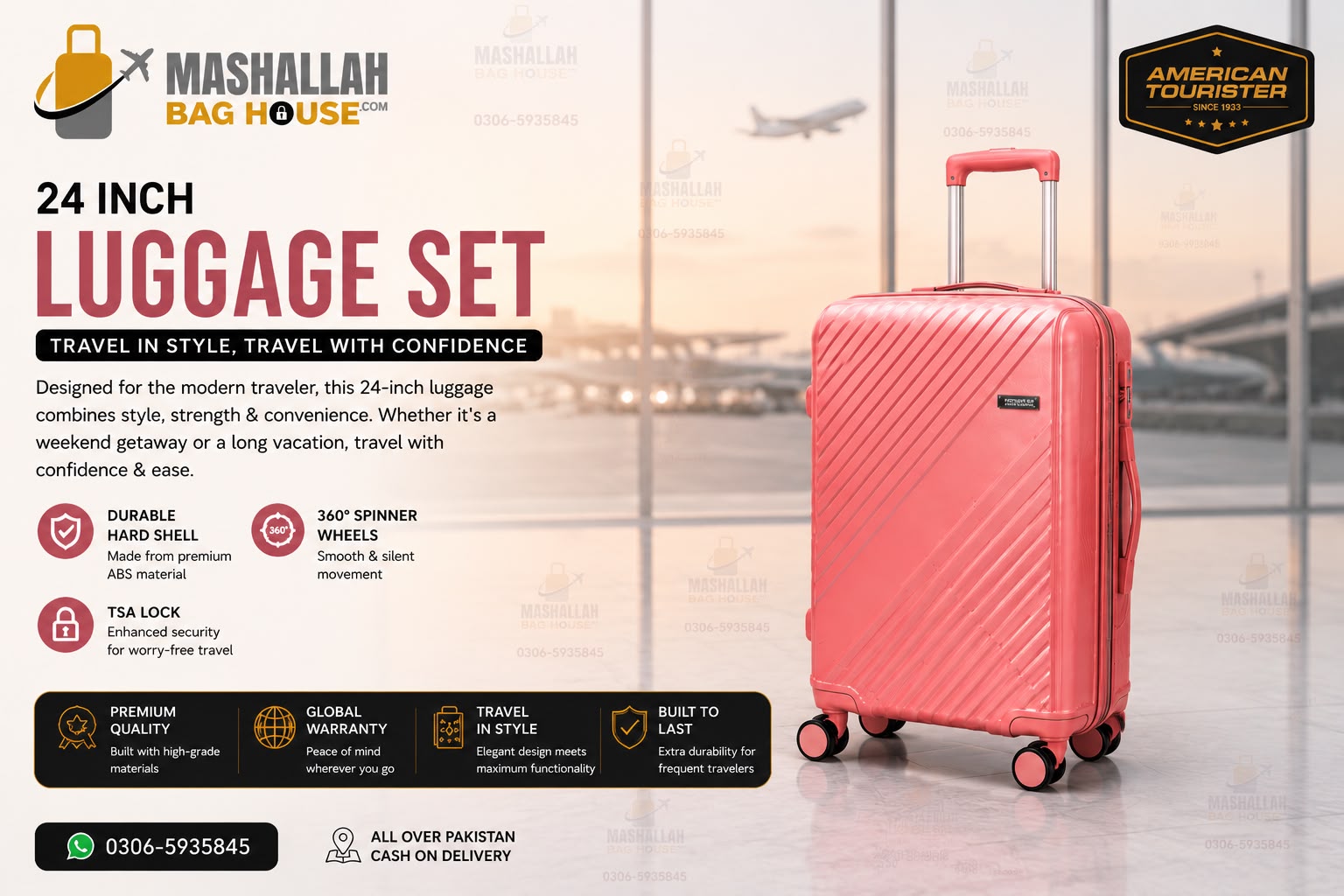 American Tourister 3-Piece ABS Hard Shell