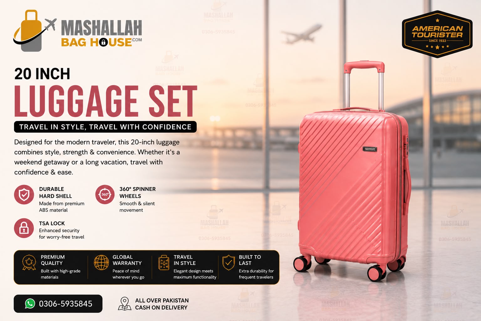 American Tourister 3-Piece ABS Hard Shell