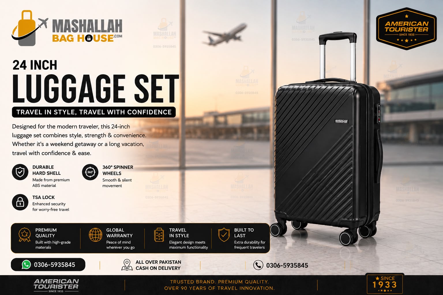 American Tourister 3-Piece ABS Hard Shell