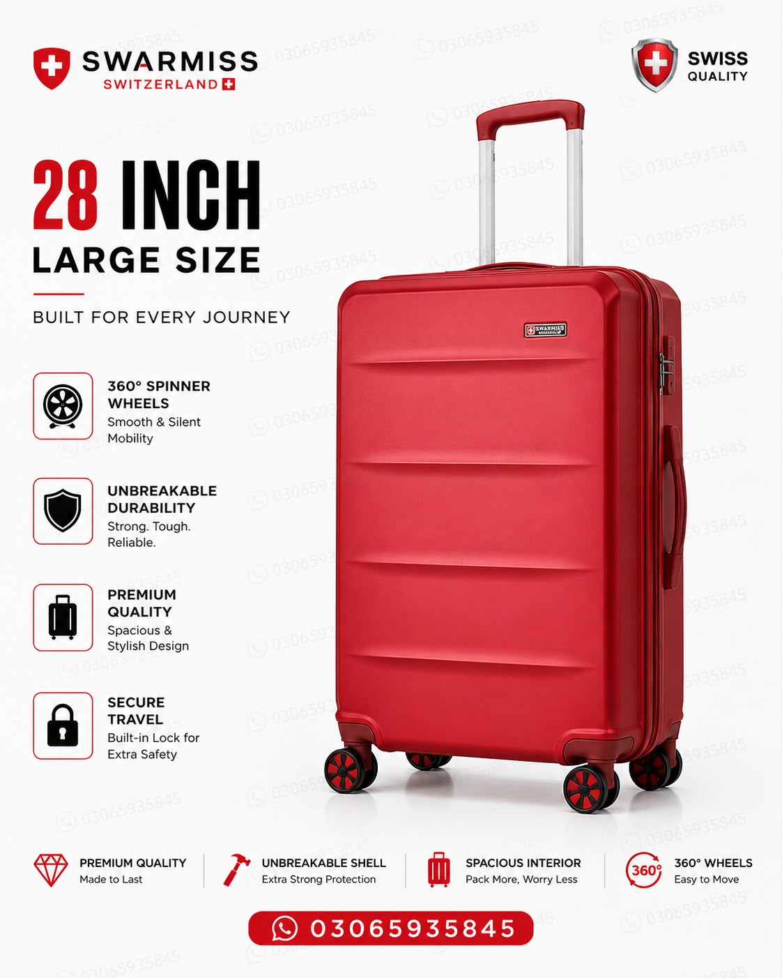 Swarmiss 28-Inch Unbreakable Hard Shell
