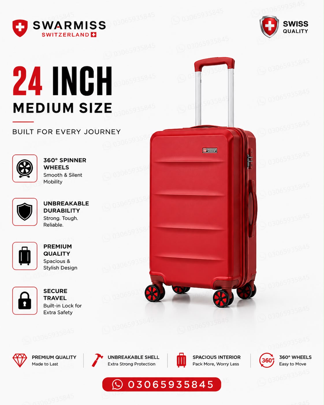 Swarmiss 28-Inch Unbreakable Hard Shell