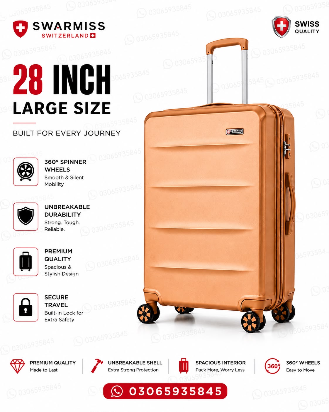 Swarmiss 28-Inch Unbreakable Hard Shell
