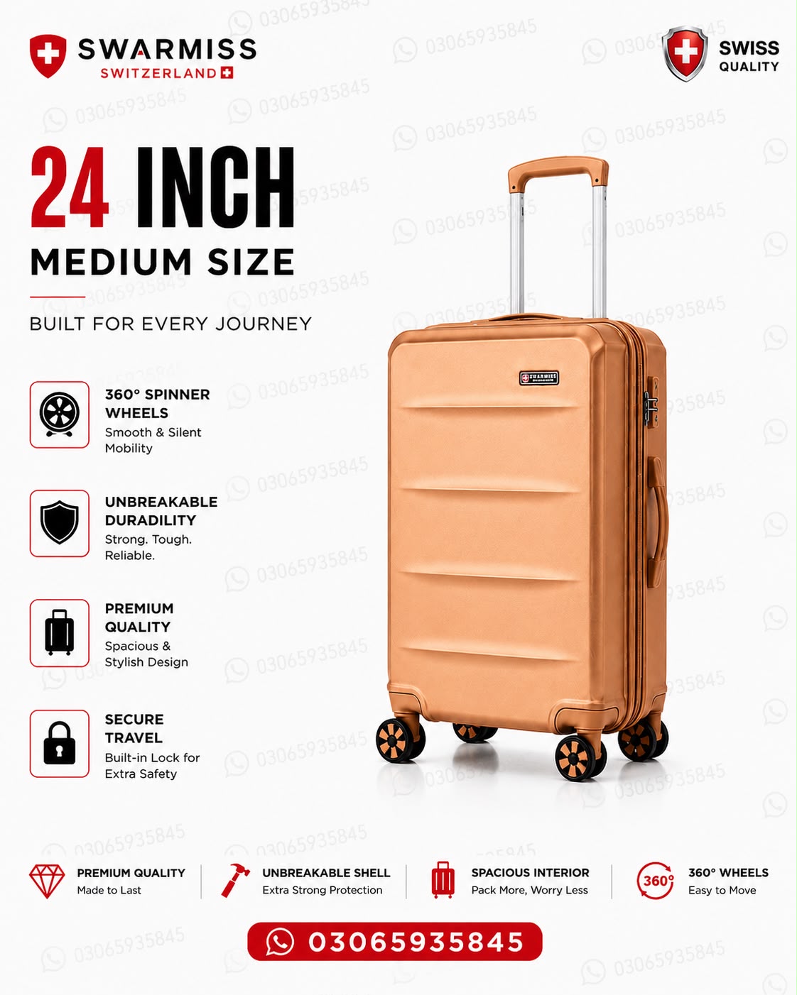 Swarmiss 28-Inch Unbreakable Hard Shell