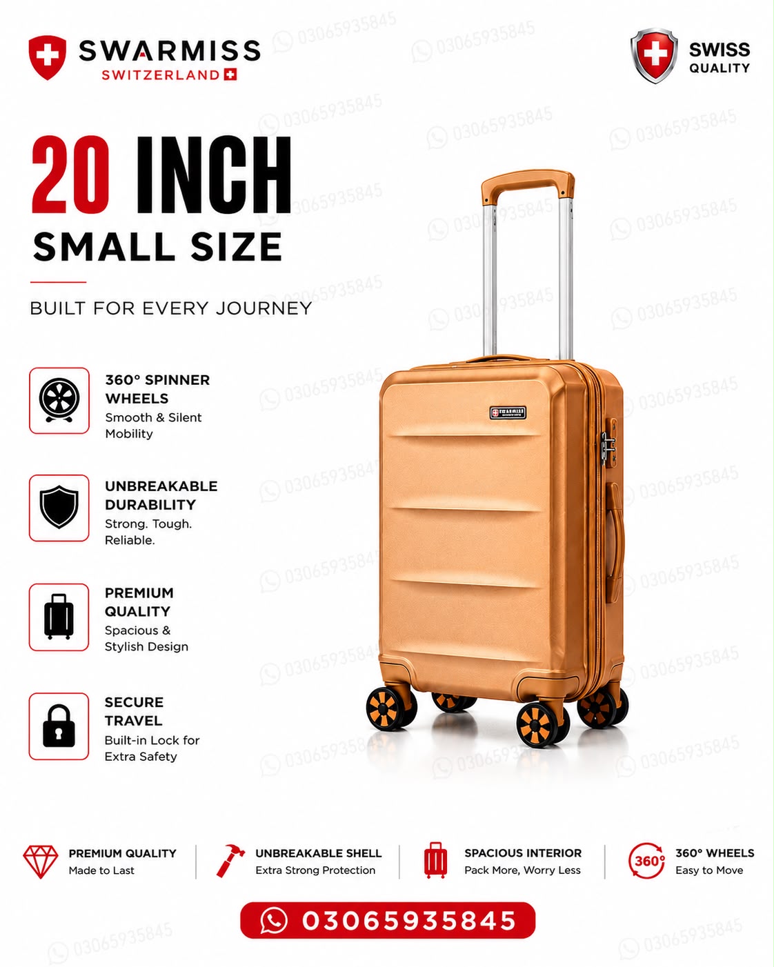 Swarmiss 28-Inch Unbreakable Hard Shell