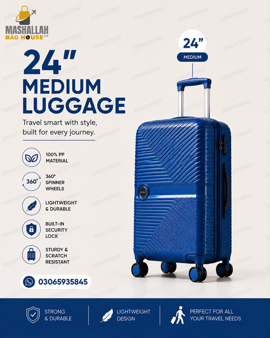 Leaves King 4 Piece PP Hard Shell Luggage Set