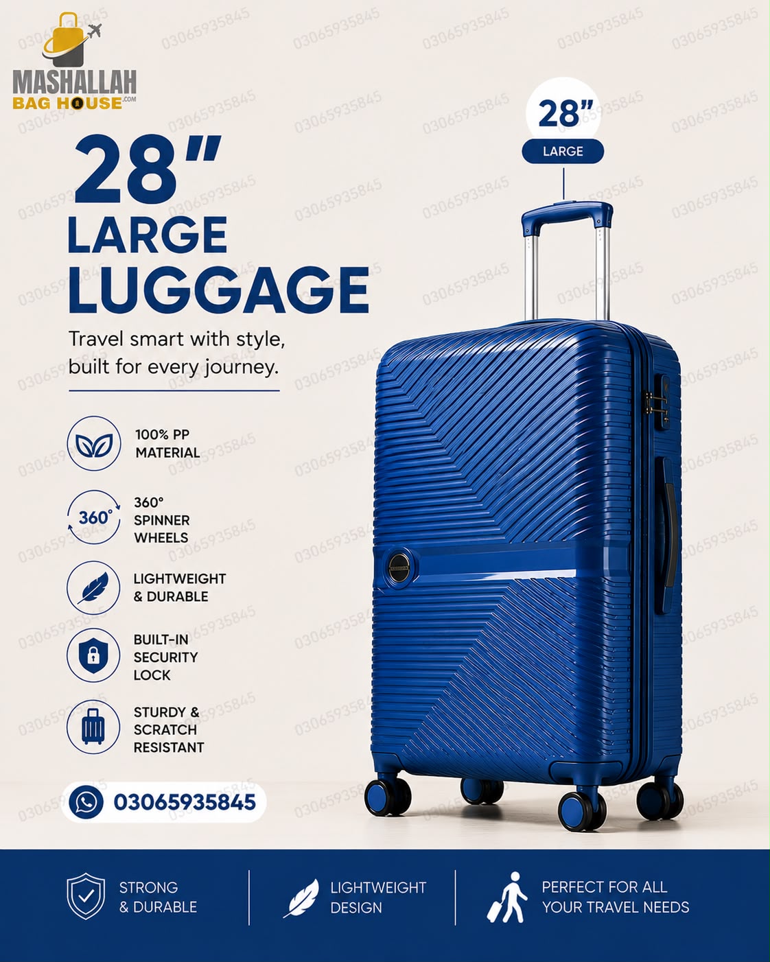Leaves King 4 Piece PP Hard Shell Luggage Set