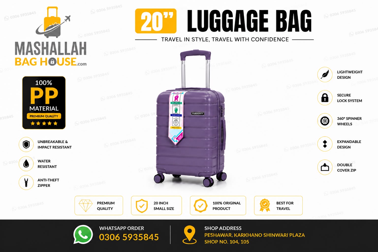 Burberry Luggage Set – Unbreakable Travel Suitcase
