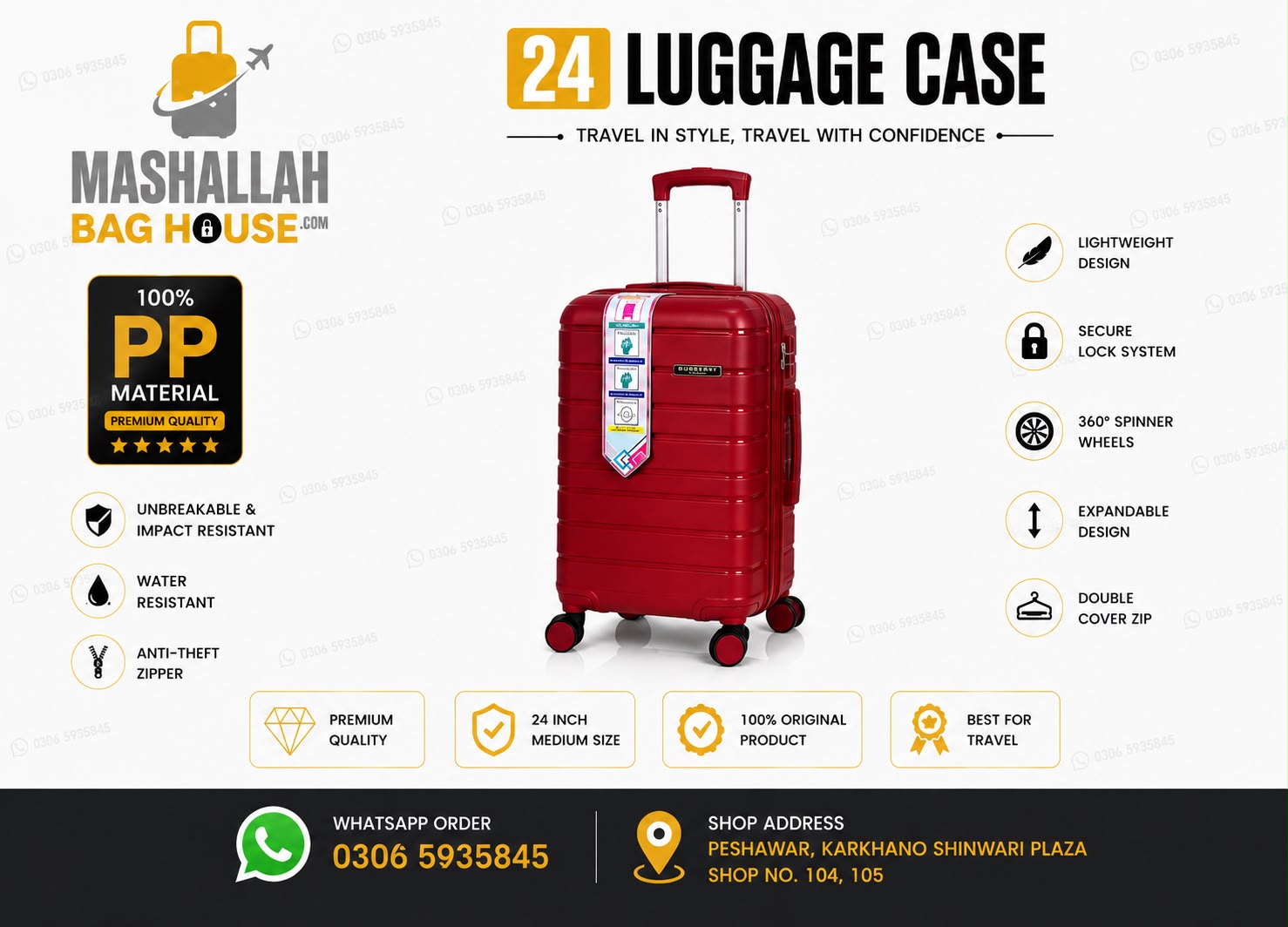 Burberry Luggage Set – Unbreakable Travel Suitcase