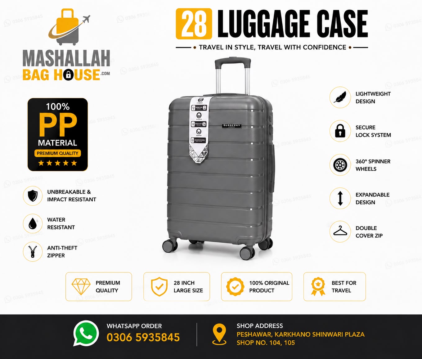 Burberry Luggage Set – Unbreakable Travel Suitcase