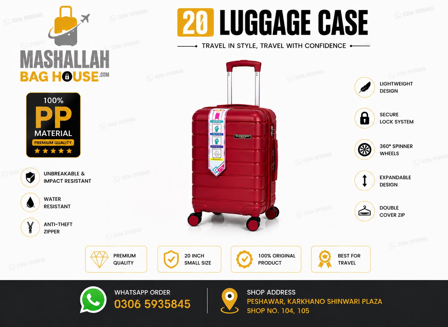 Burberry Luggage Set – Unbreakable Travel Suitcase