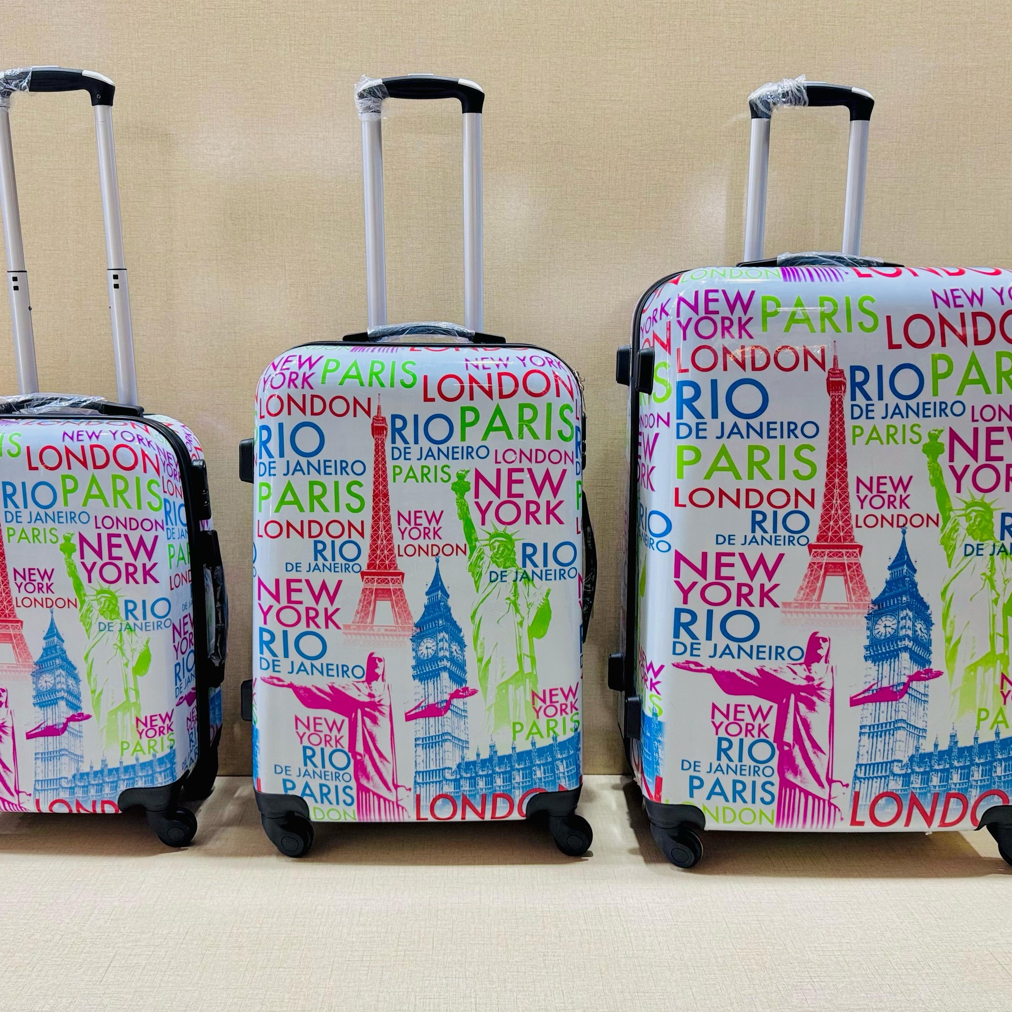 London Paris design 3 pics luggage set