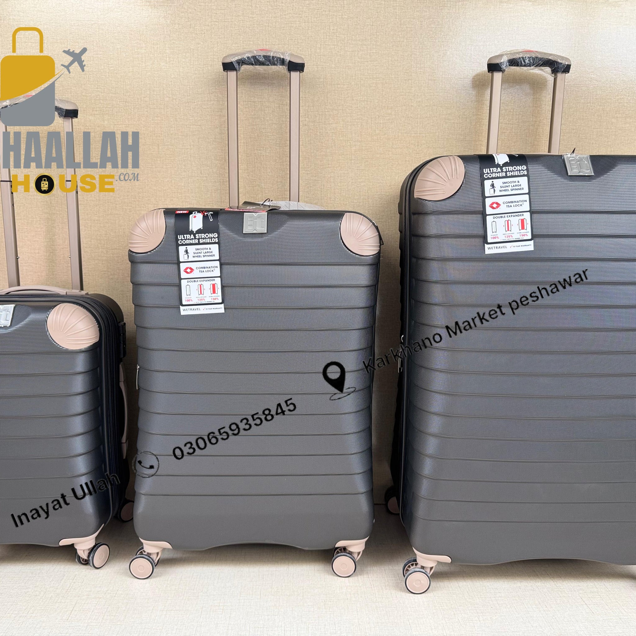 Original it 3 pics luggage set UK