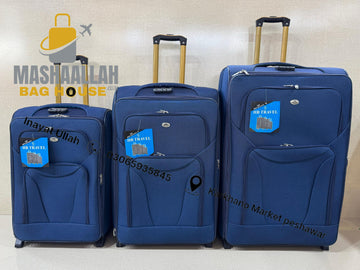 Important quality fabric 3 pics luggage set