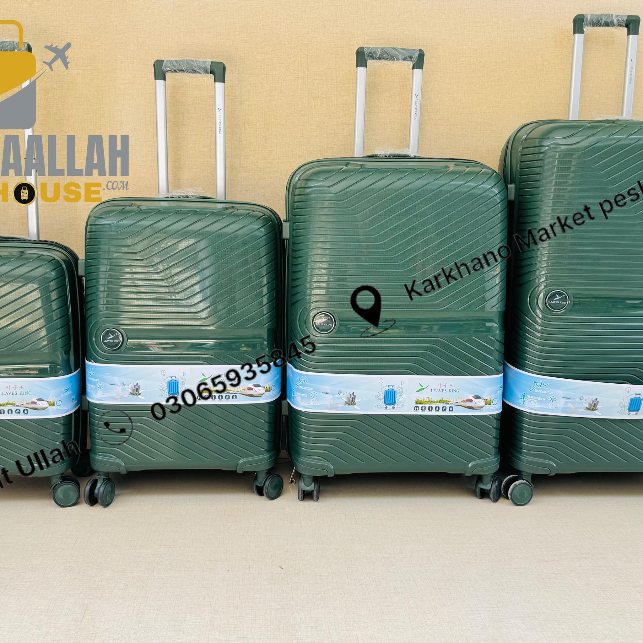 Leaves King 4 pics luggage set hardside