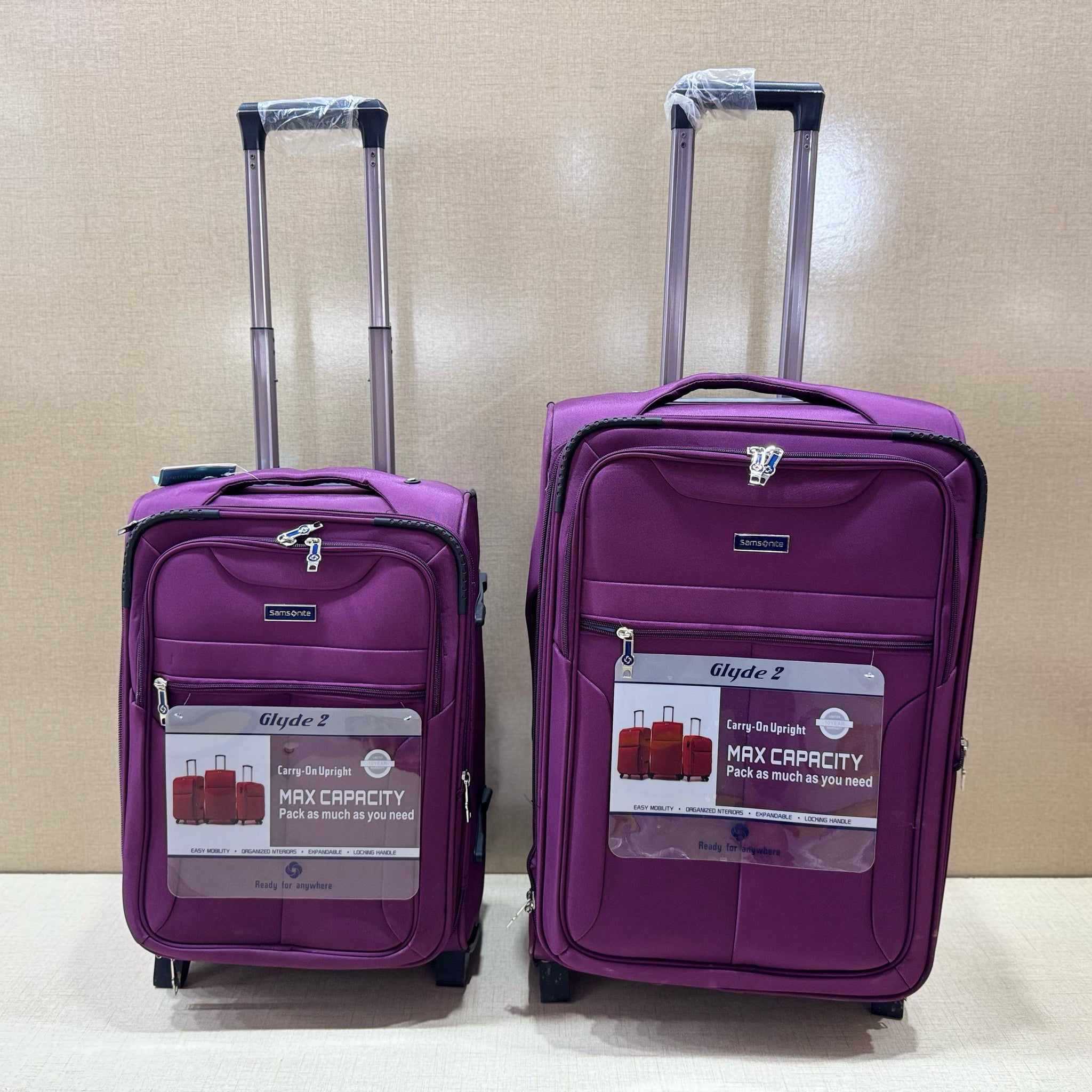 Samsonite 2 pics trolley case 20 inches and 24 inches