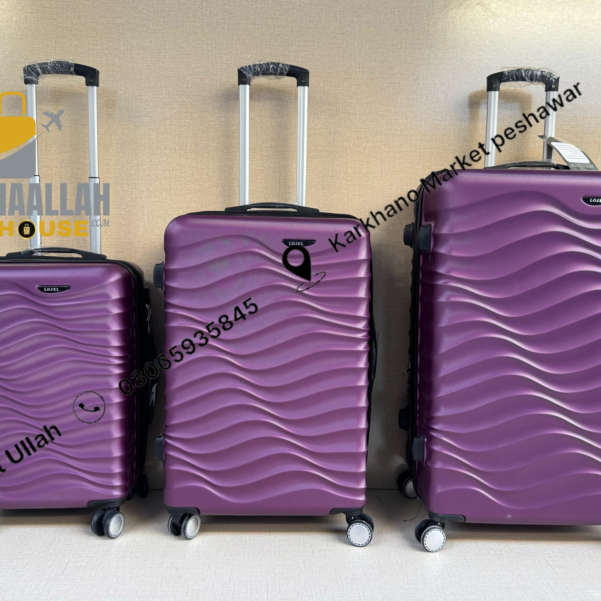 Lojel Hardside 3 Piece Luggage Set