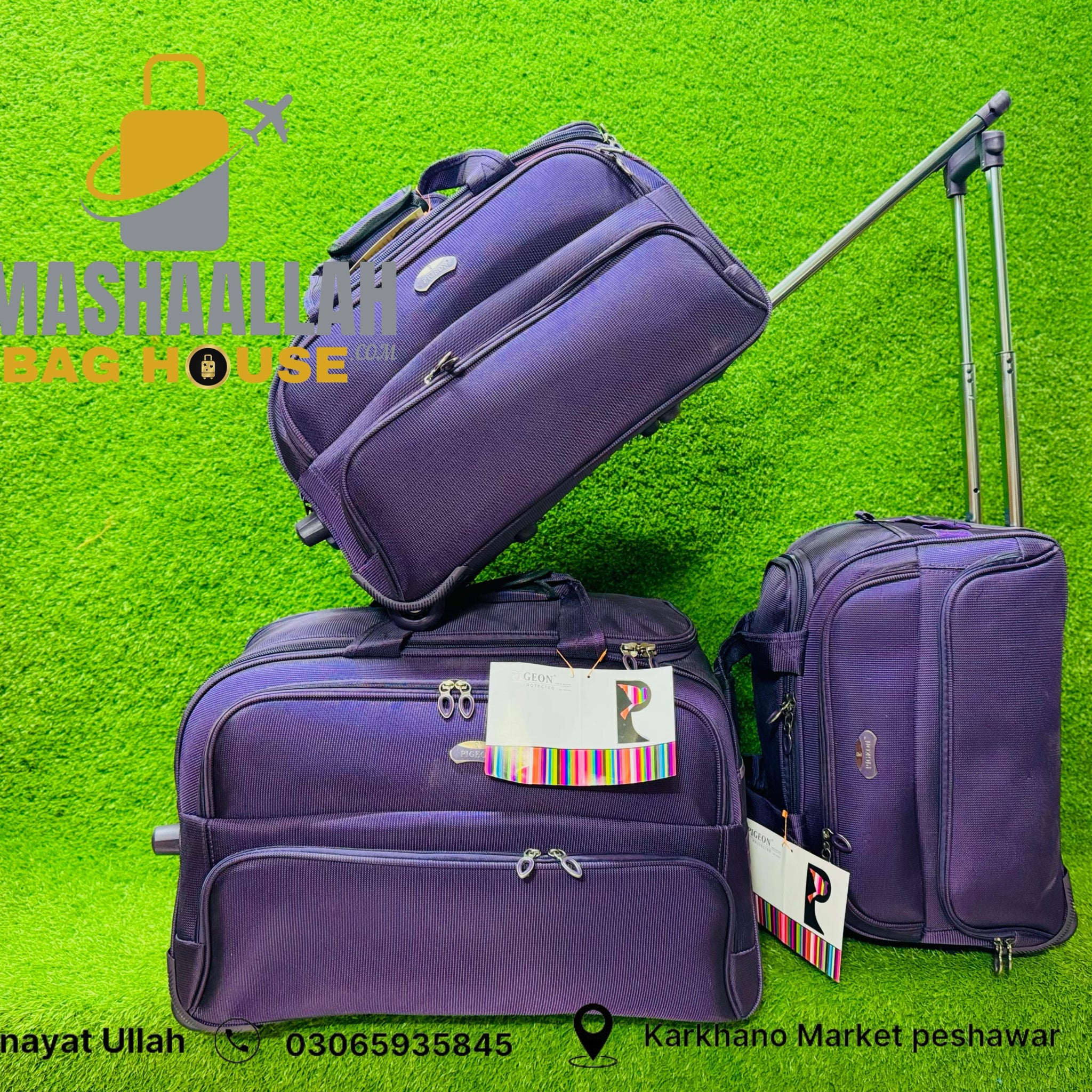 Pigeon duffle trolley bag 3pic set